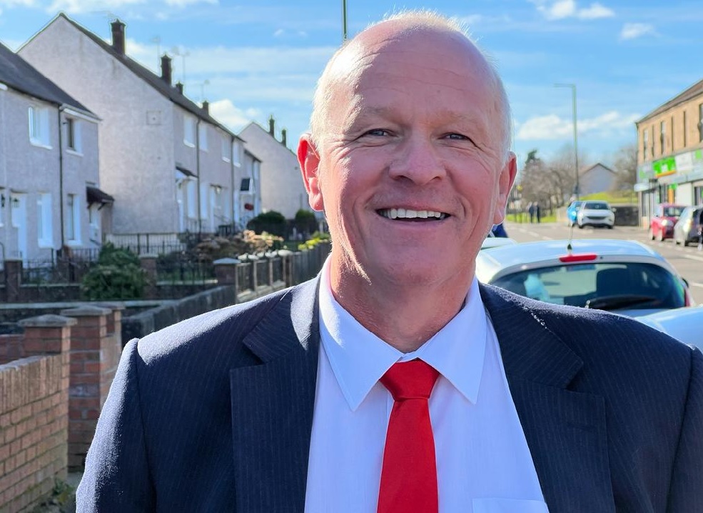 Councillor Alasdair MacPherson in Cowie 